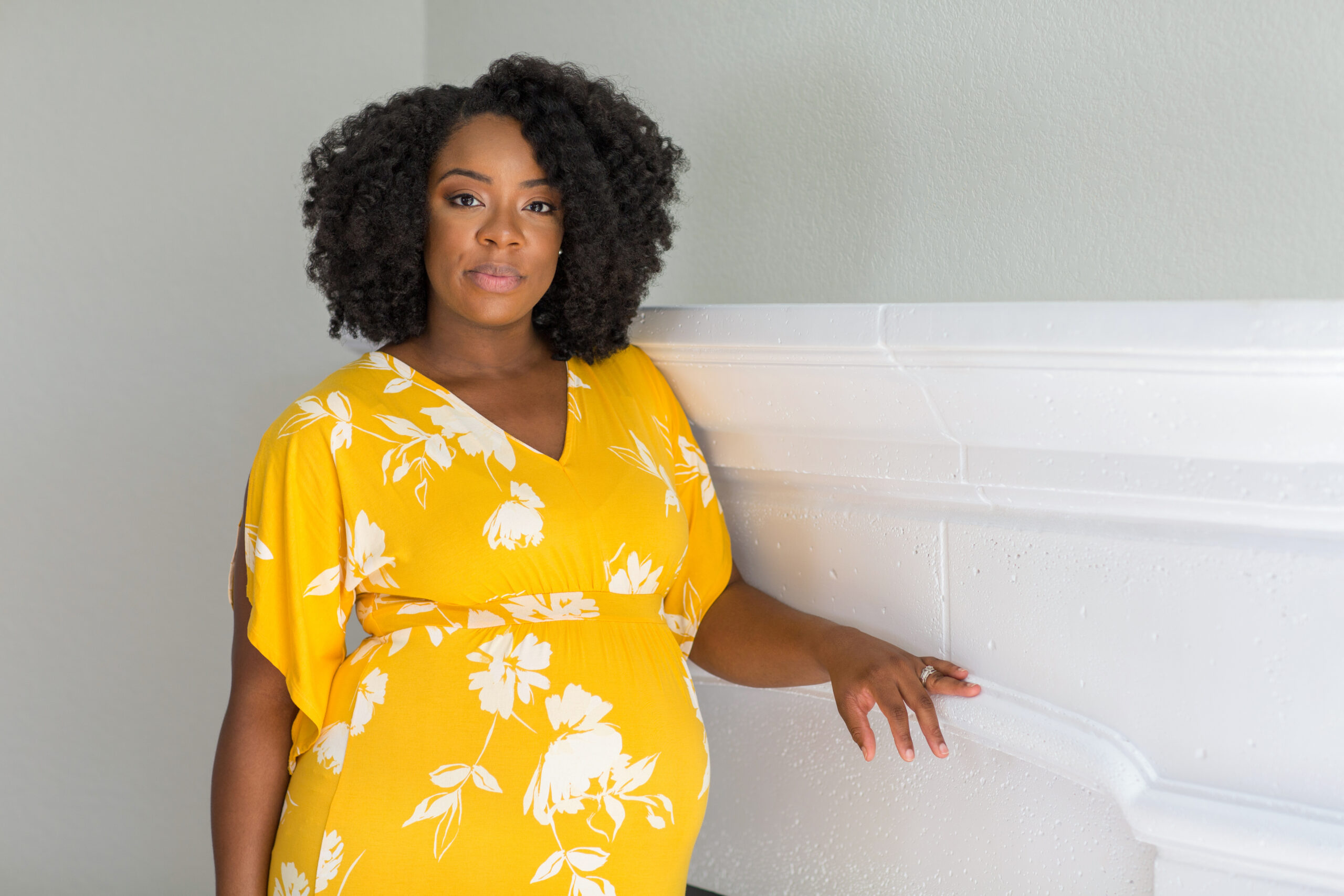Portrait of a beautiful African American Pregnant Woman