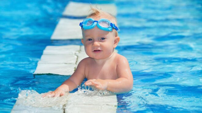 Baby in a pool