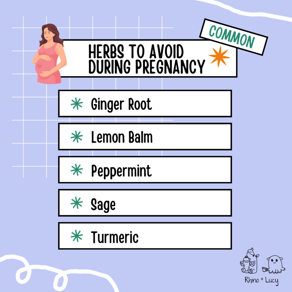 common herbs to avoid during pregnancy, Rhino and Lucy
